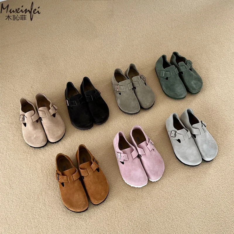 

Waterproof Genuine Leather Shoes 2025 New Single Shoe Women's Full Set Cowhide Thick Sole Baotou Women's Casual Shoes