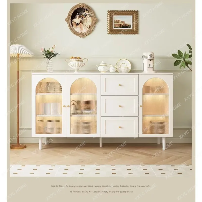 XXModern Living Room Cabinets Rattan Vintage Glass Display Cabinets Drawer Simplicity