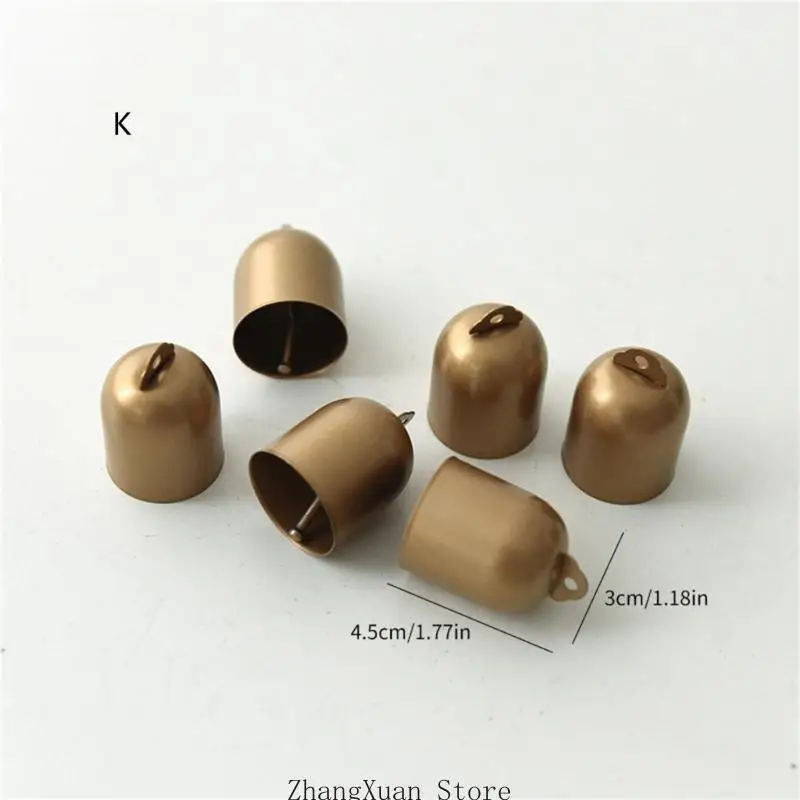 Antike Metallglocken zum Aufhängen, 6er-Set für Weihnachtsbaumkranz, 3 x – Detail 7