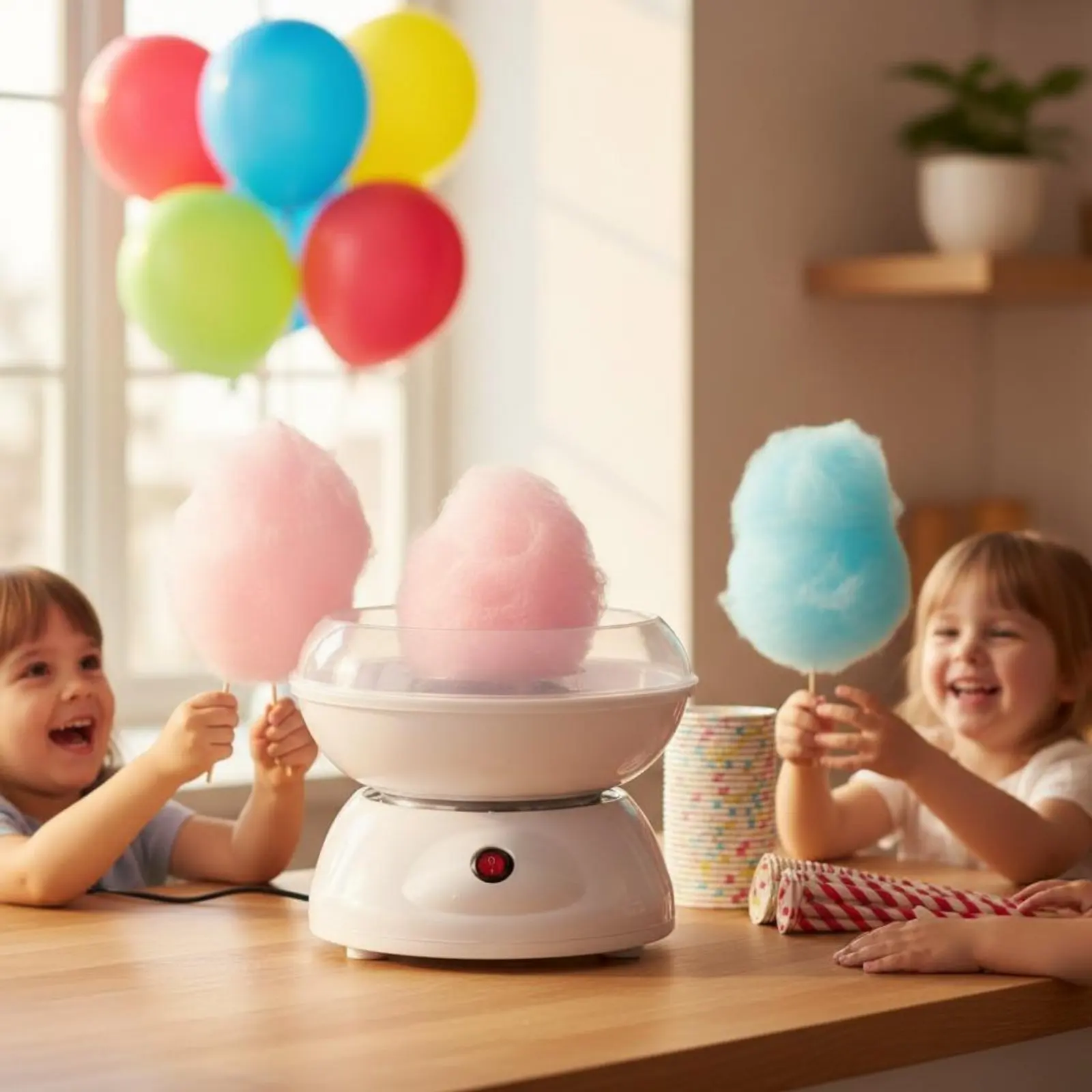 Máquina de Algodão Doce Fácil de Usar, Aparelho de Cozinha para Festas em Casa