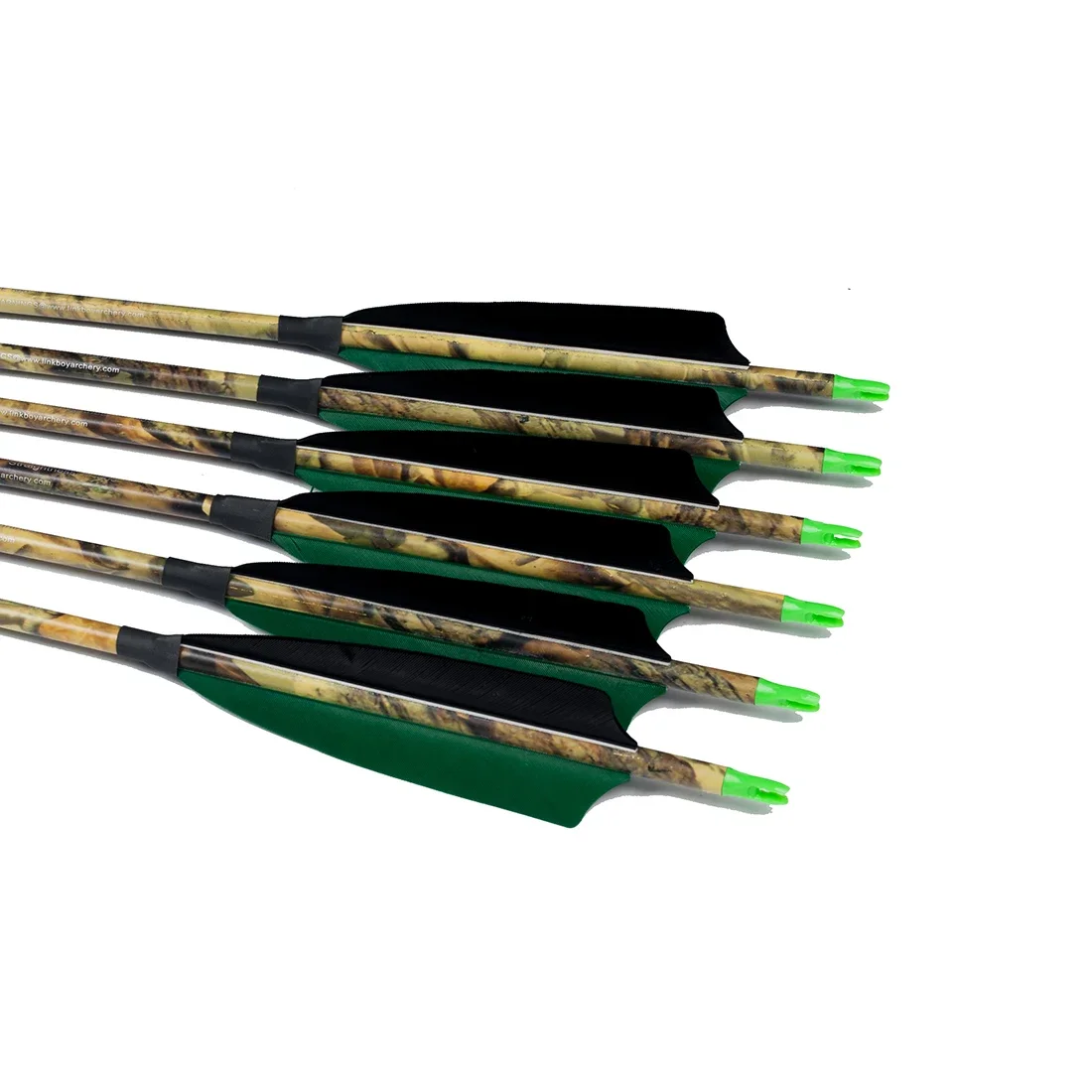 6/12pcs Linkboy Archery Carbon Arrow Sp300 - 600 5inch Turkey Feather 75gr Tips for ID6.2mm Compound Traditional Bow Hunting