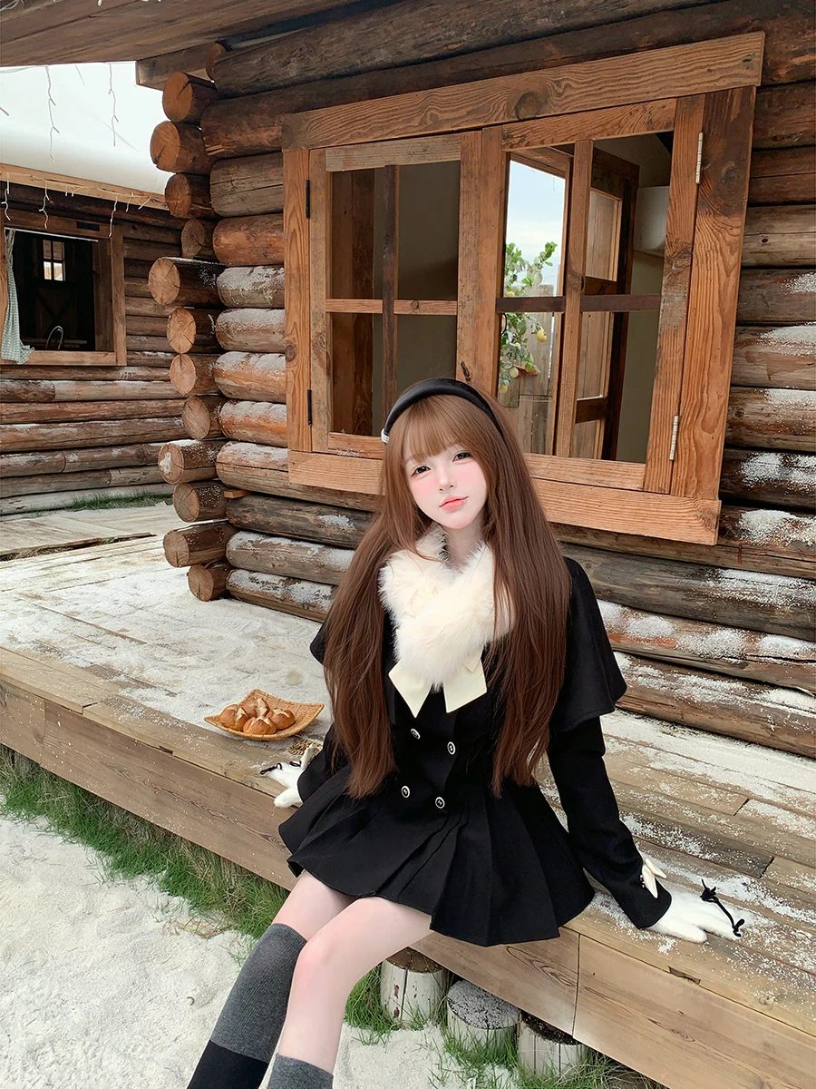 

Модный цельный комплект Ruijie Original Design Winter Miss Rich Dr Long Sve Knot Sle для девочек-подростков