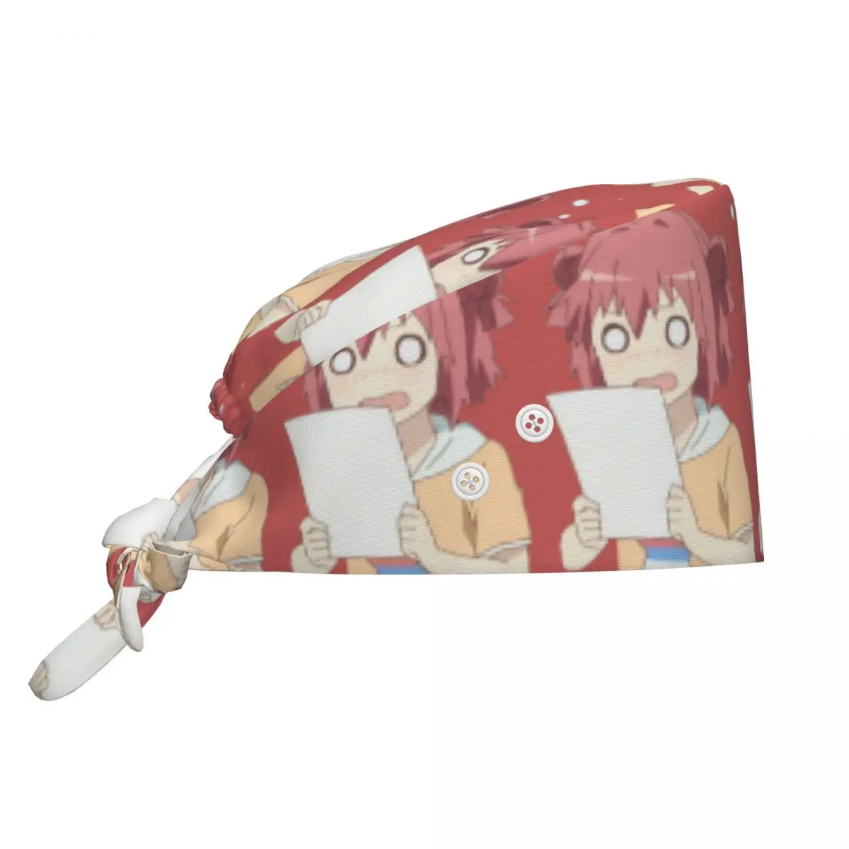 Gorro Quirúrgico de Enfermería Ajustable para Hombres y Mujeres, Diseño de Akari del Anime Yuru Yuri, Ideal para Dentistas
