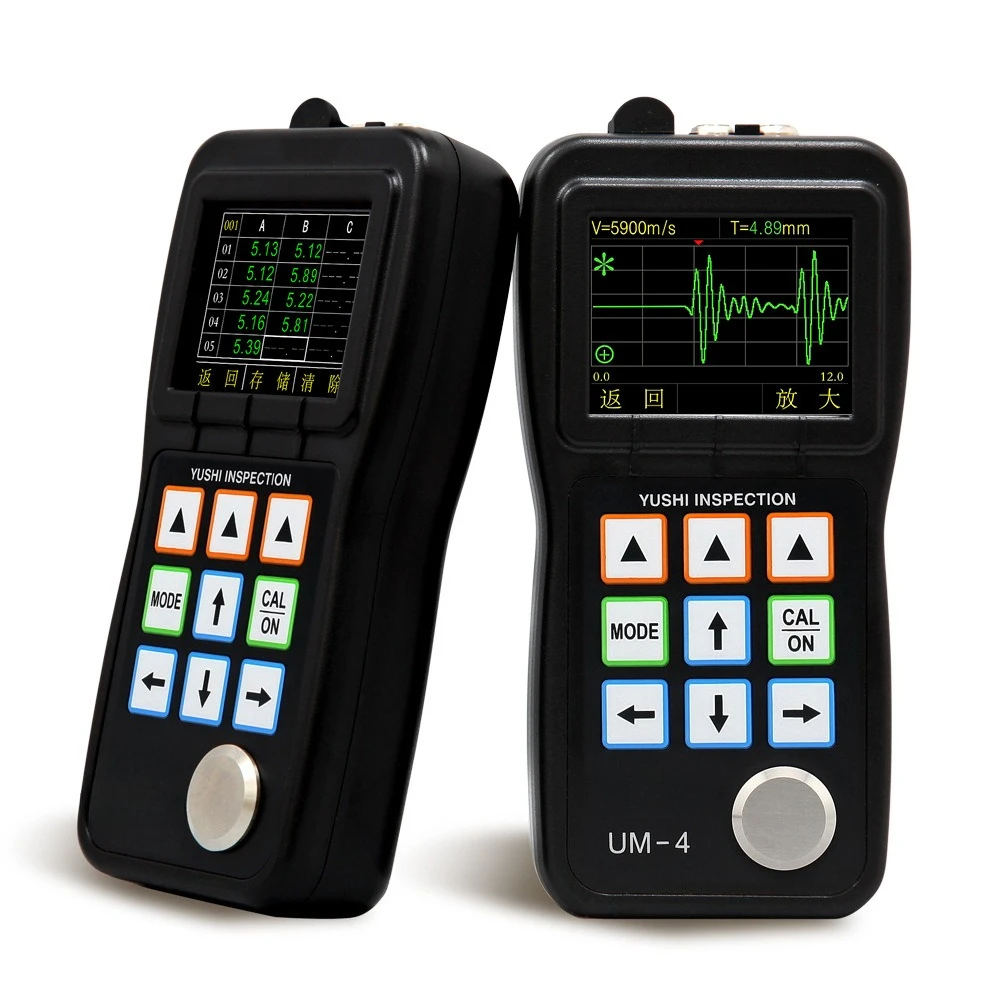 Color screen ultrasonic thickness gauge thin steel plate detector high-precision construction acceptance