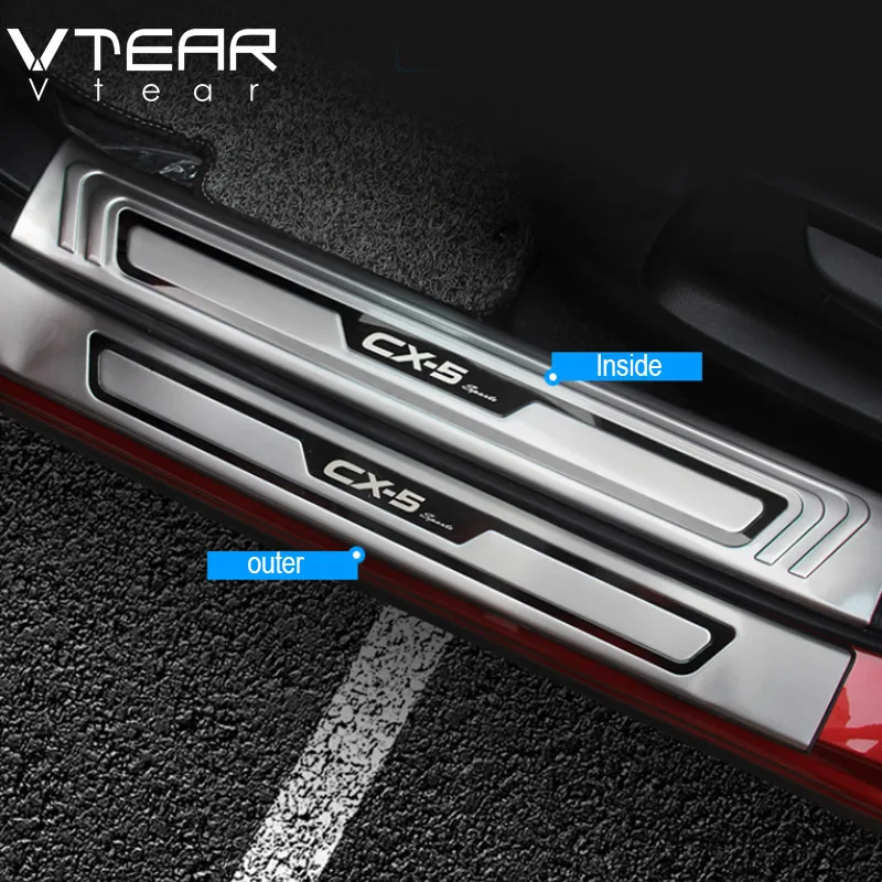 

For Mazda CX-5 KF 2017-2024 Car Door Protector Sill Scuff Plate Cover Interior Modification Products Accessories