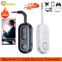 Bluetooth 5.3 Audio Receiver Transmitter 3.5mm AUX Jack Airplane USB Dongle Wireless Adapter for TV PC Headphone Car kit Speaker