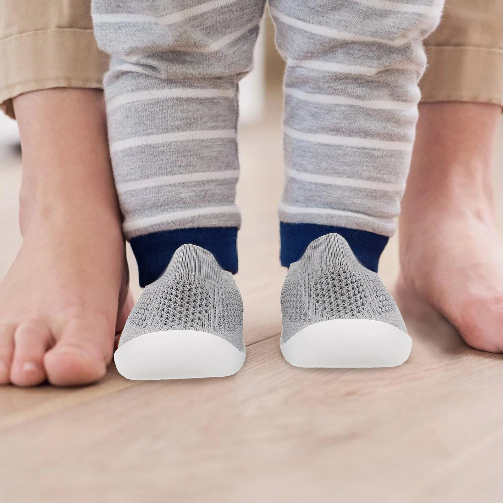 

Infant First Walking Shoes Soft Sole Anti Slip Breathable Mesh Baby Sneakers Grey Autumn Spring Toddler Slip on