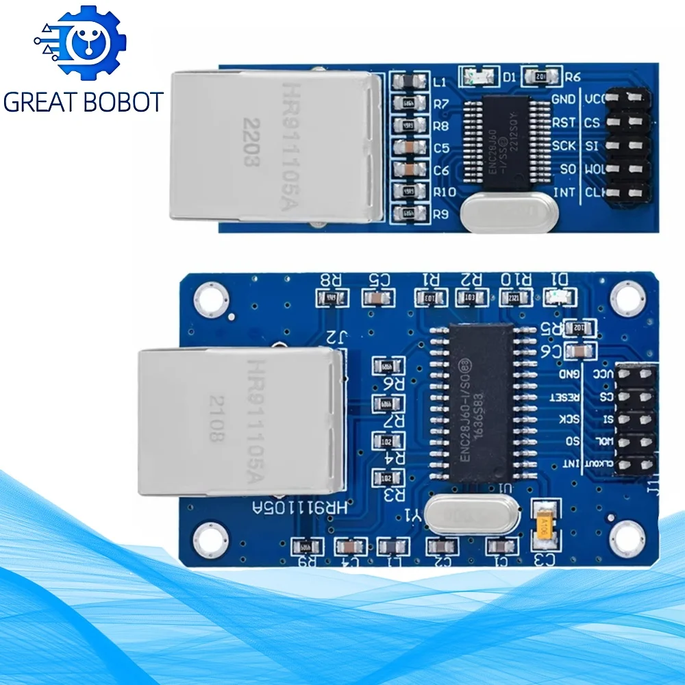 ENC28J60 LAN Mini High-Efficiency SPI Ethernet Controller Module Stable Network Adapter for Arduino 51 AVR ARM PIC DIY