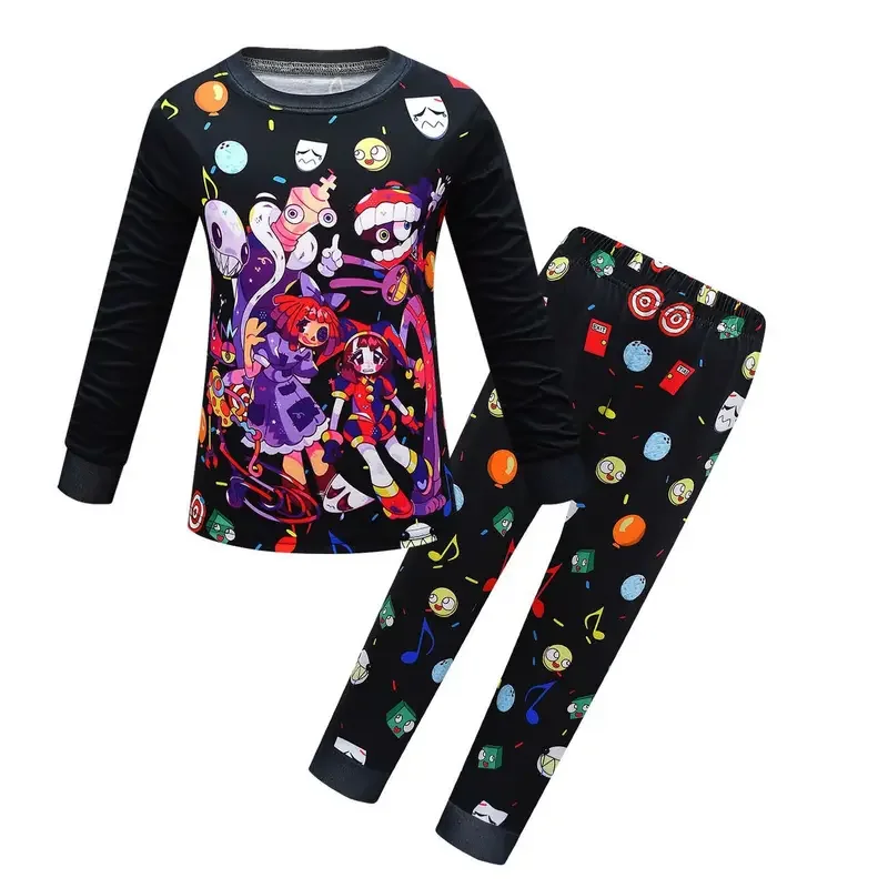 Kids Clothing Sets for Girls Movie The Amazing Digital Circus Cosplay Costume Cartoon Long Sleeve Pajamas Children Nightwear