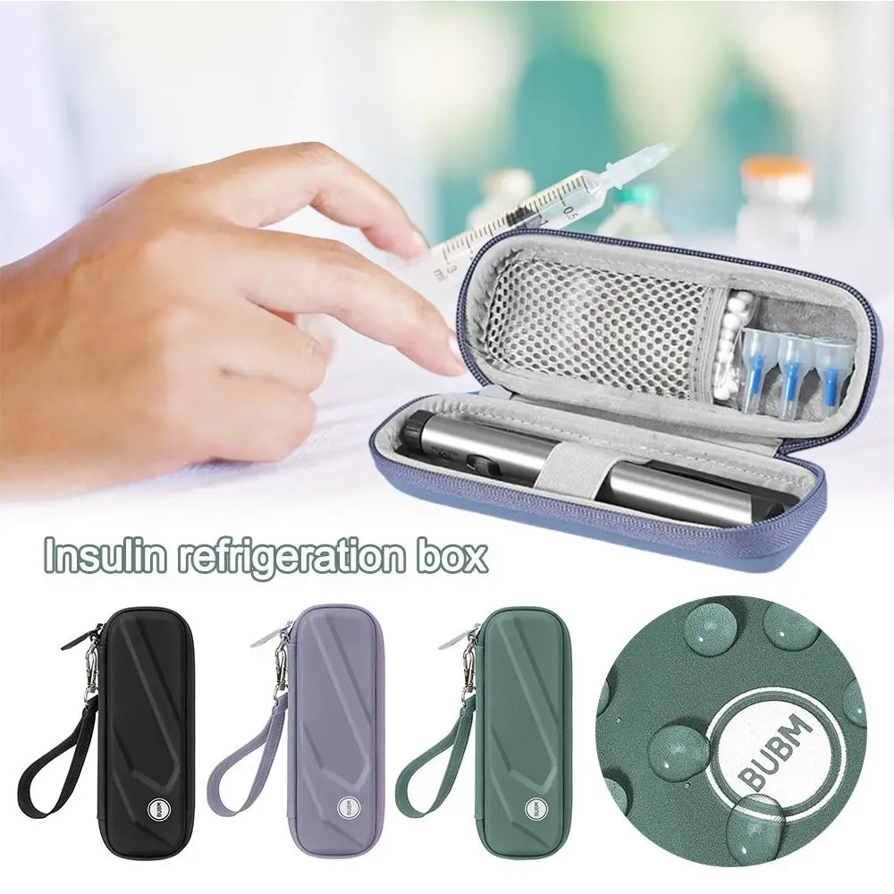 EVA Insulin Cooling Bag Waterproof with Gel Pocket Pill Protector Thermal Insulated Translation Pen Storage Bag for Diabetics