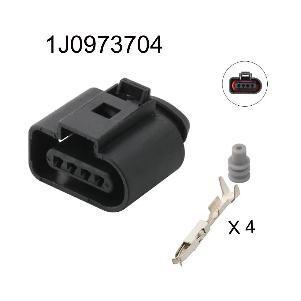 Imagem -03 - Conector de Cabo Impermeável Automático Plugue Automotivo Soquete Masculino Famoso Selo Terminal Pin 1k0973804 1j0973704 100set