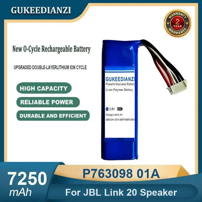 

High Capacity 7250mAh P763098 01A Speaker Battery For JBL Link 20 Speaker