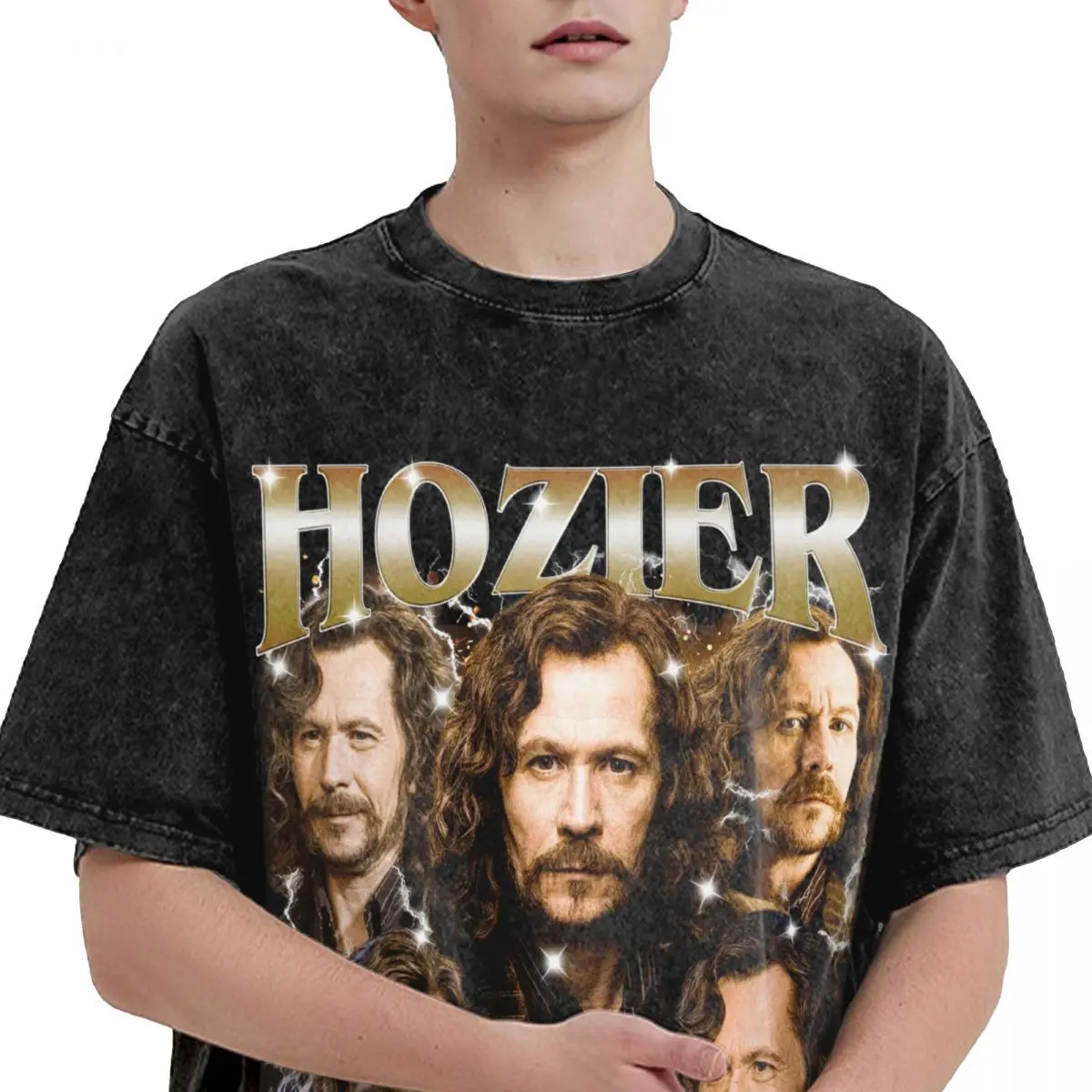 Hozier Meme Bootleg T Shirts Hip Hop Washed 100% Cotton Oversize T-Shirt Hozier Homage Vintage Streetwear Graphic Printed Tees