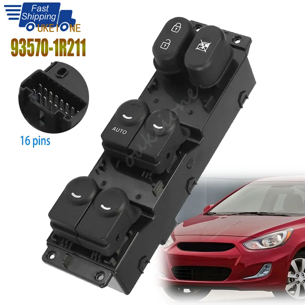 For Hyundai Accent 2015 2016 2017 Electric Power Window Switch Control Lifter Button Car Accessories 935701R211 Replace Parts