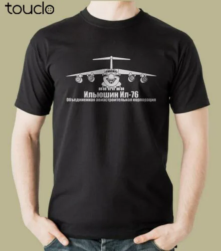 Ilyushin Il-76 Series Plane T-Shirt Vehicle Armed Assault Russian Air Force New Men'S Printed Top Quality Printed Shirts Unisex