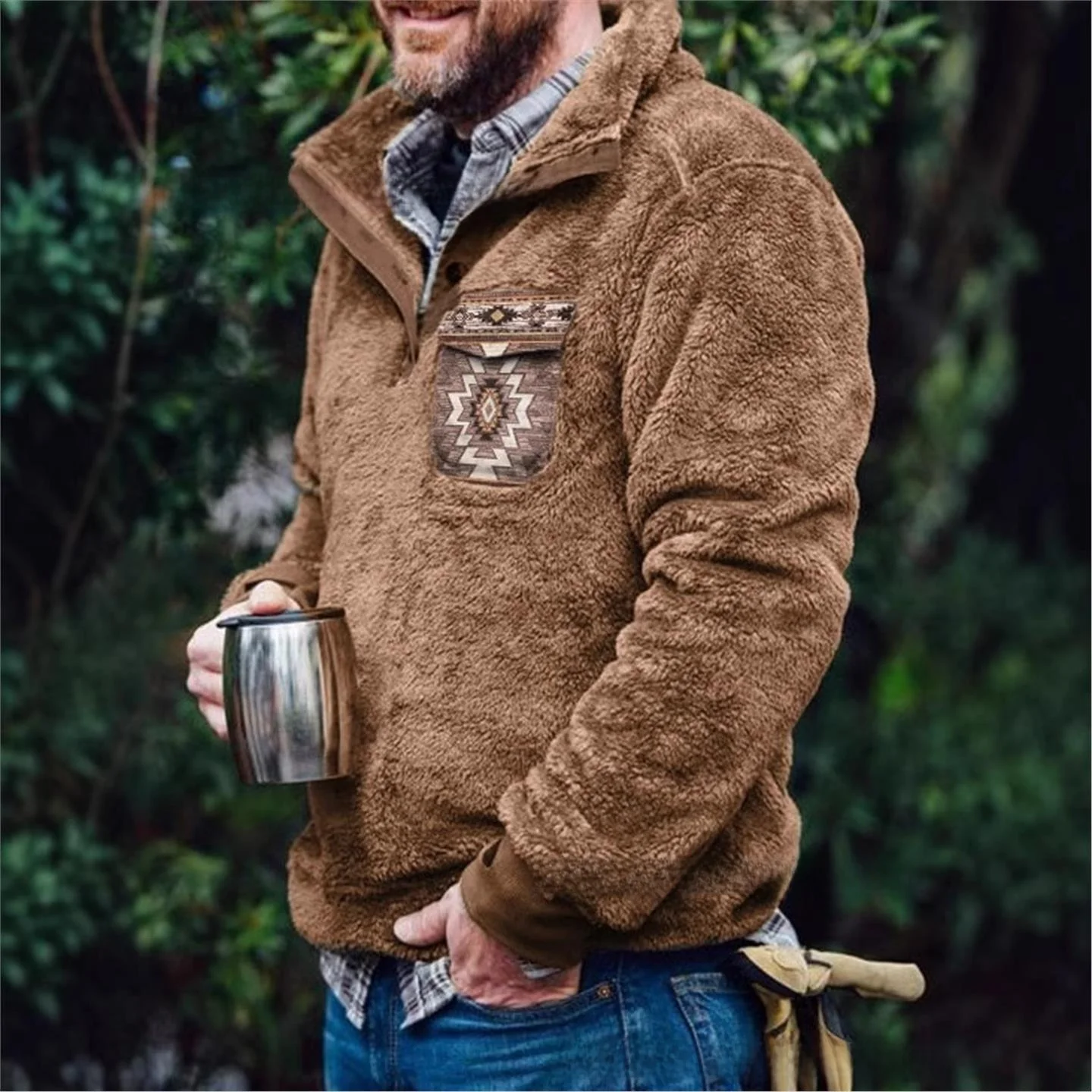 

Мужской повседневный свитшот на пуговицах, осенне-зимний, вязаный, удобный, свободного кроя, в уличном стиле, британская мода