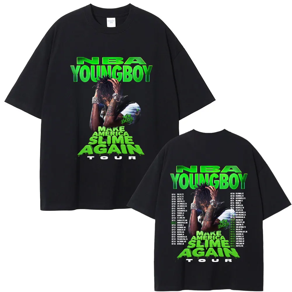 

Rapper YoungBoy Never Broke Again MASA Tour 2025 Merch T-shirt Summer Men Women Clothing T Shirts Male Vintage Hip Hop Tshirt