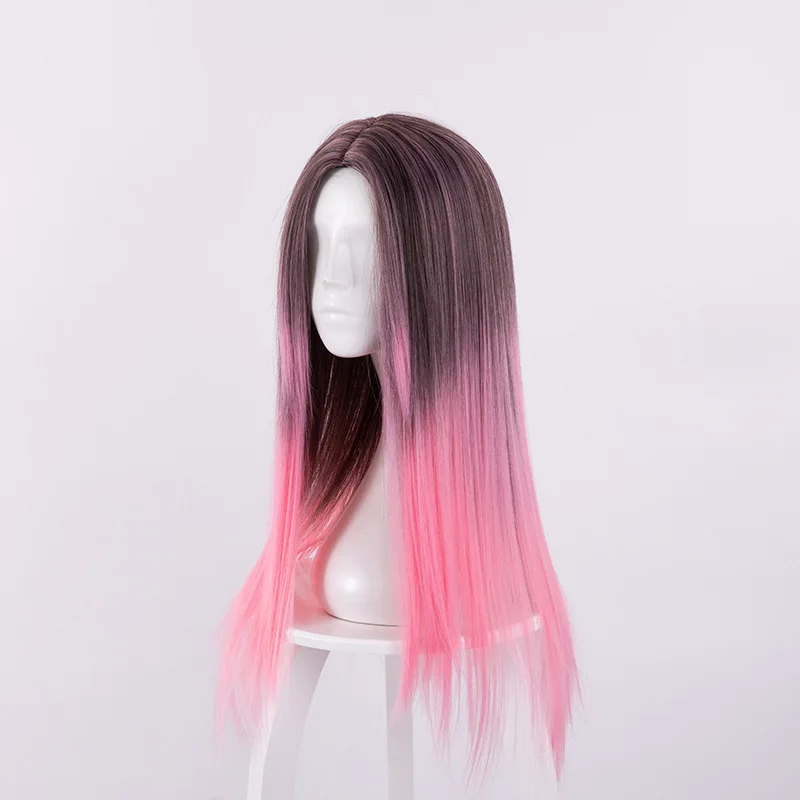 Japanse Harajuku stijl Lolita / dagelijkse pruik / zijscheiding / kleurverloop cosplay pruik