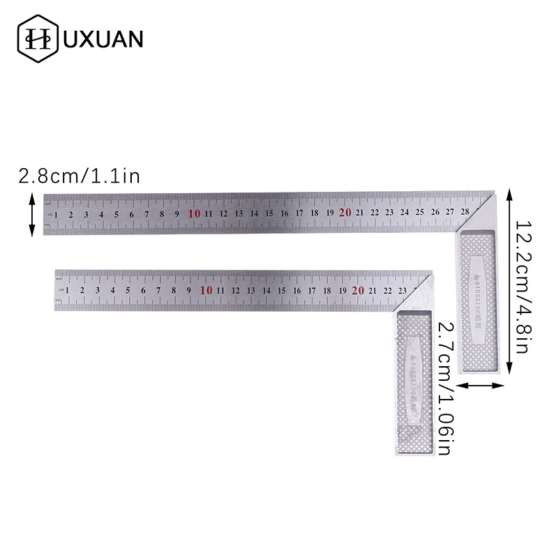 Stainless steel 250mm/300mm Aluminum Alloy Square Ruler Right Angle Measuring Rule Tool Angle Square Ruler 90 Thickened Handle