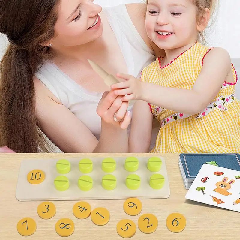 Wooden Screw Toy Educational Math Funny Board Counting Nut Game Learning Number Tracing Toy For Boys Girls Kids At Home Aged 3