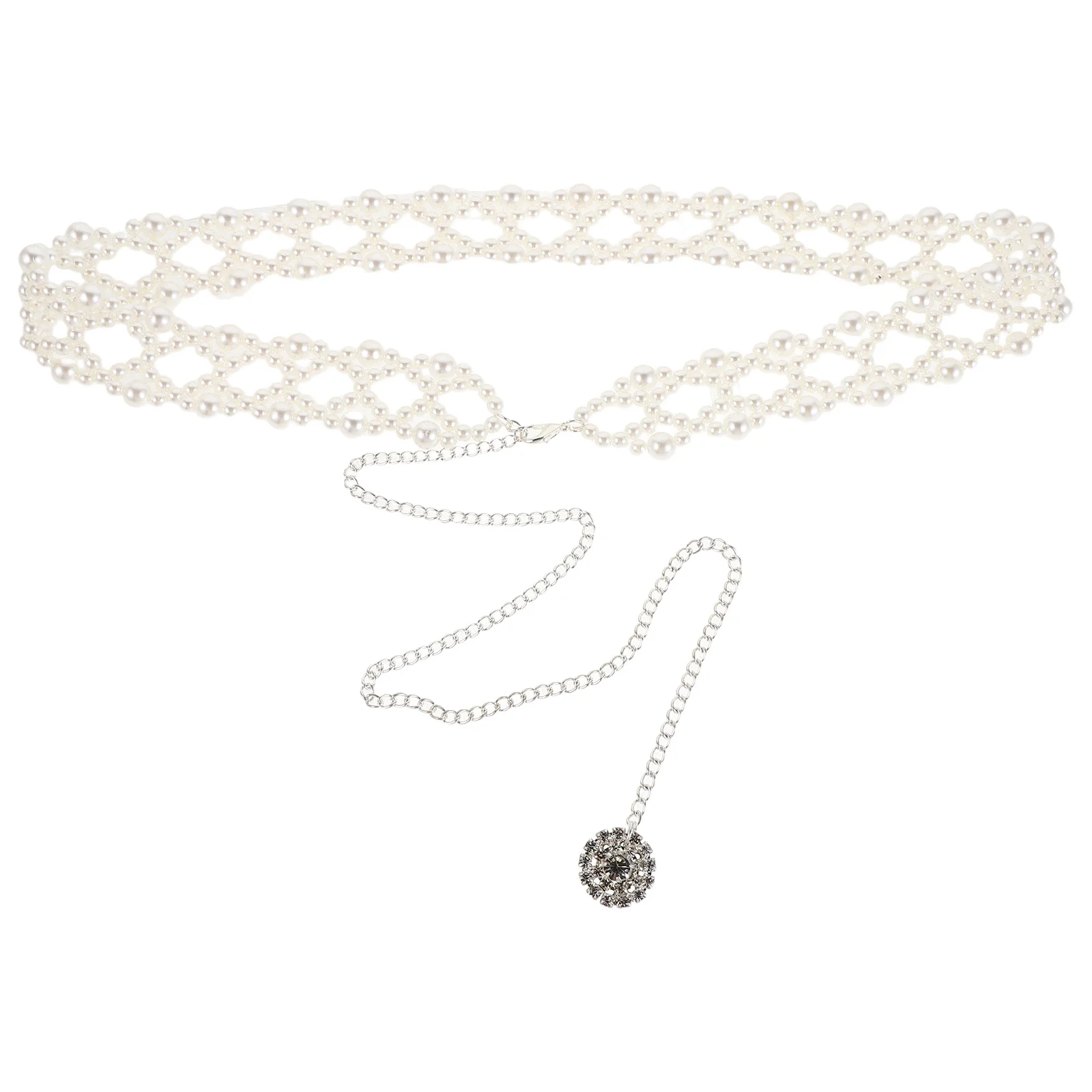 

Pearl Waist Chain Body Jewelry Elegant Beaded Belly Chain Dress Belt Decoration Party Wedding Formal Dress Accessories
