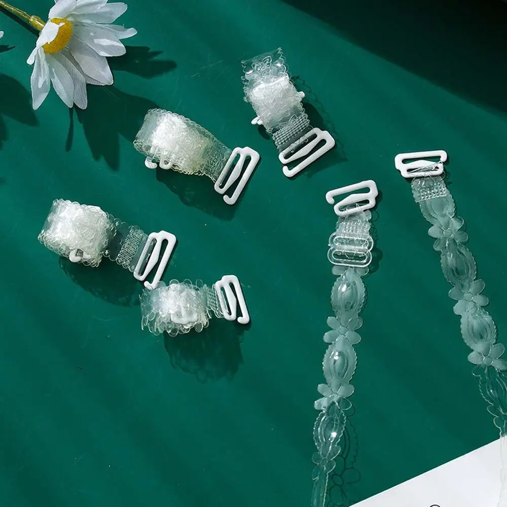 Solid Color Invisible Straps Flower-Shaped Adjustable Bra Belt Pectoral Girdle Transparent Bra Straps Invisible Shoulder Straps