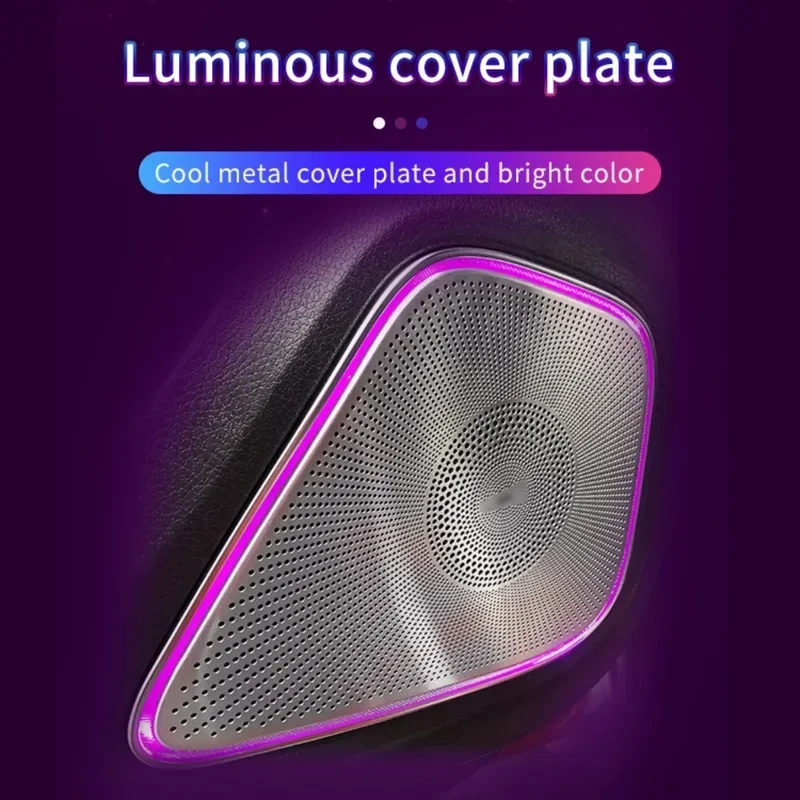 Car By Stereo Speaker Sticker Cover Trim Horn Audio Decoration With Ambient Light For Mercedes-Benz A/B/CLA/GLA W177 W247  W118