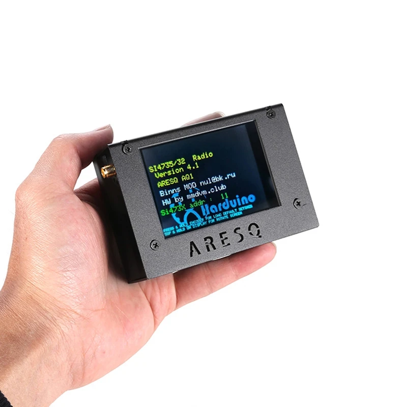 ARESQ AQ1 Radio Mini Full Band, penerima Radio FM LW MW SW-SSB Si4732 Chip 2.8 inci layar sentuh