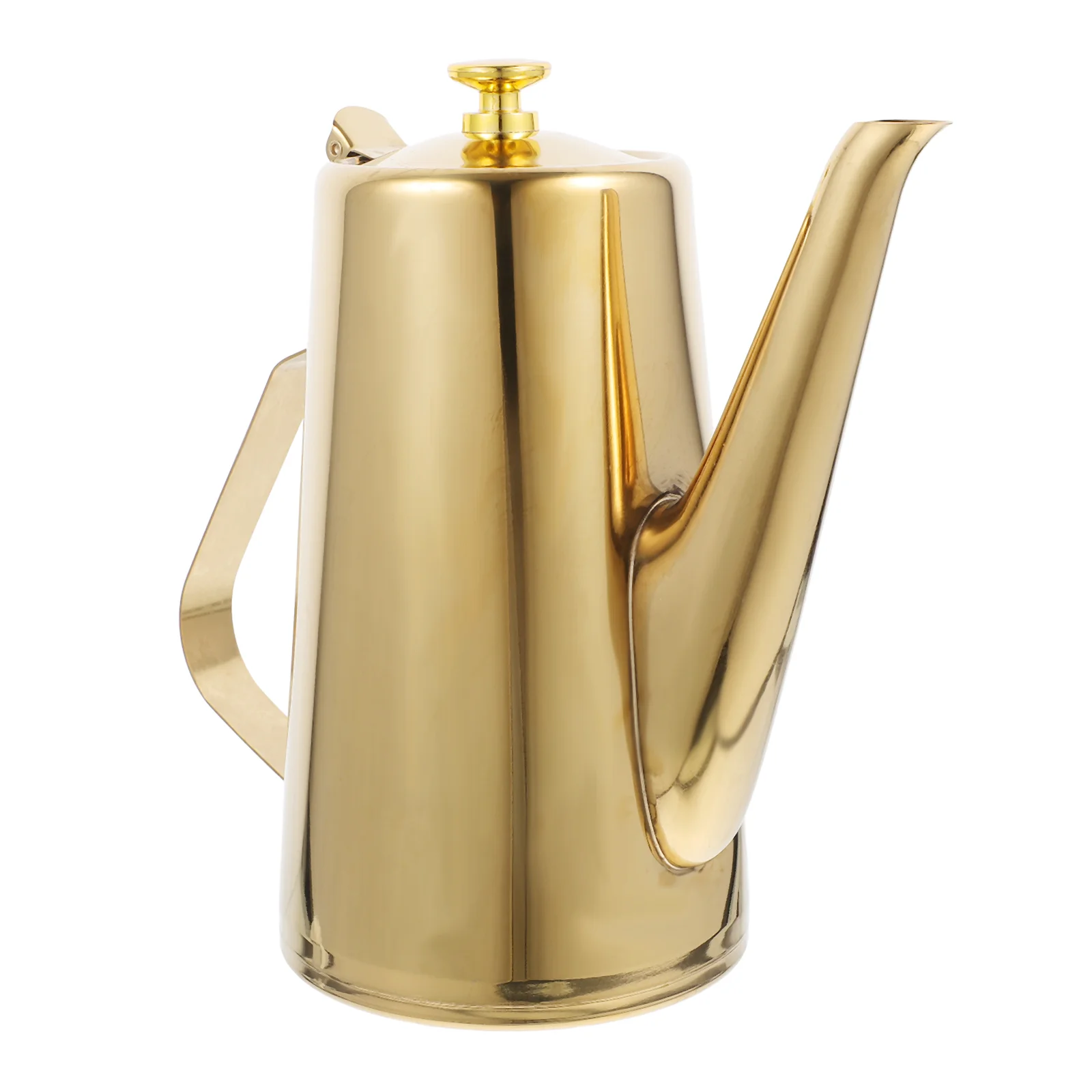 

Water Dispenser Stainless Steel Cold Jug Olive Oil Bottle Can Soy Sauce Liquid Flavoring Golden Long Spout Dispensing