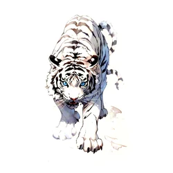 White Tiger Waterproof Temporary Tattoo Sticker Animals Tatuajes Henna Sleeve Glitter Tatoo Men Body Stickers