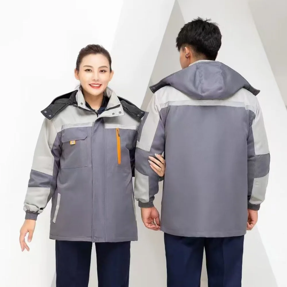 

Winter thick coat, cotton clothing, auto repair factory clothing, cold proof and warm labor protection clothing, cotton jacket