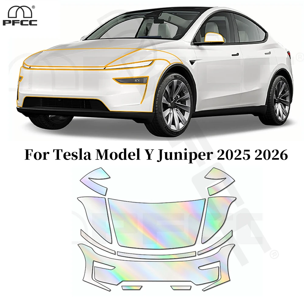 

For Tesla Model Y Juniper 2025 2026 Tesla Model 3 X S TPU Paint Protection Film Clear Bra Resistant Anti-Scratch Pre-cut PPF Kit
