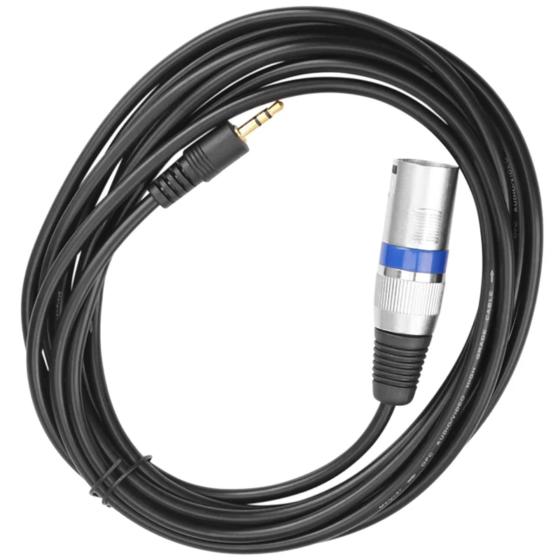 ZIZI 3Pcs  3.5Mm Stereo Jack Plug To 3 Pin XLR Male Cable Microphone Audio Record