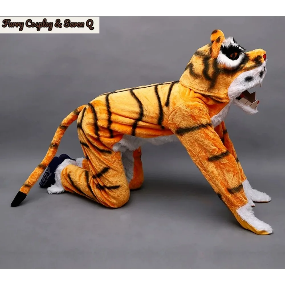 Chinese Opera Wu Song Tiger Costume Tiger Suit Walking Puppet Stage Performance Ancient Costume