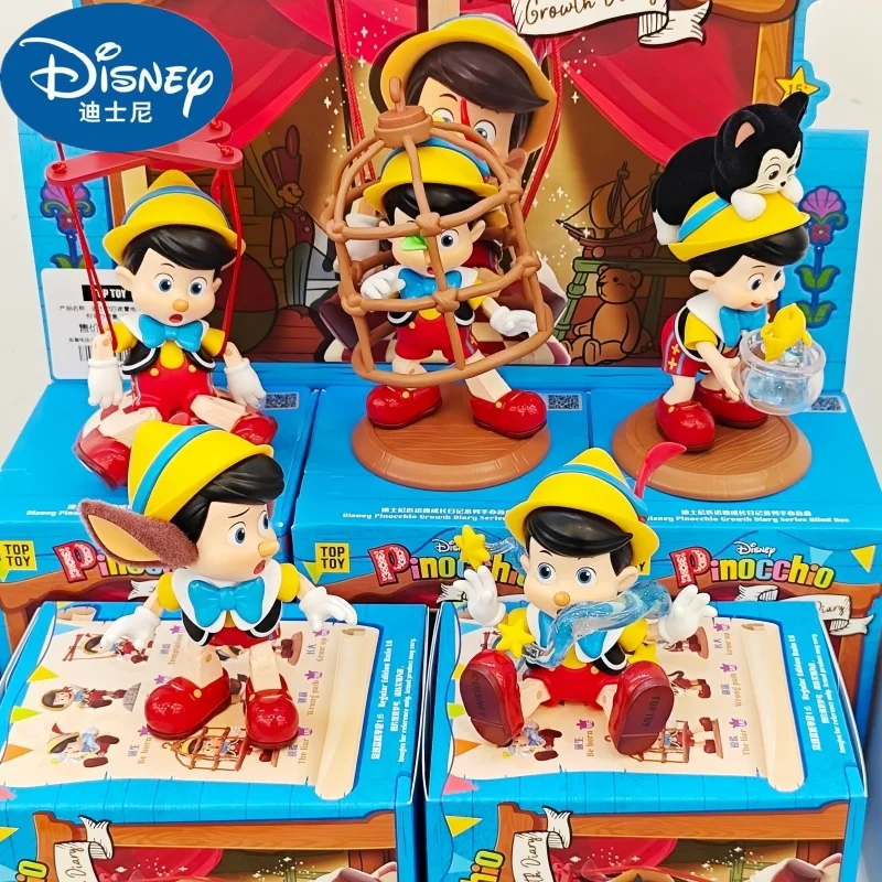 

Новинка, хит продаж, серия TOPTOY Disney Pinokio, дневник роста, слепая коробка, настольное украшение, подарок на день рождения, милый рождественский подарок на складе