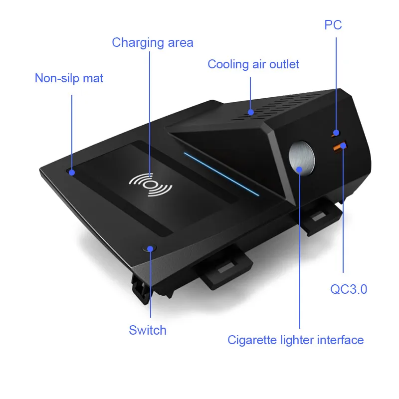 

Car Wireless Charger For Mazda CX-4 CX4 Accessories 15w Fast Phone Charging Plate Adapter Interior Auto Parts 2018-2023