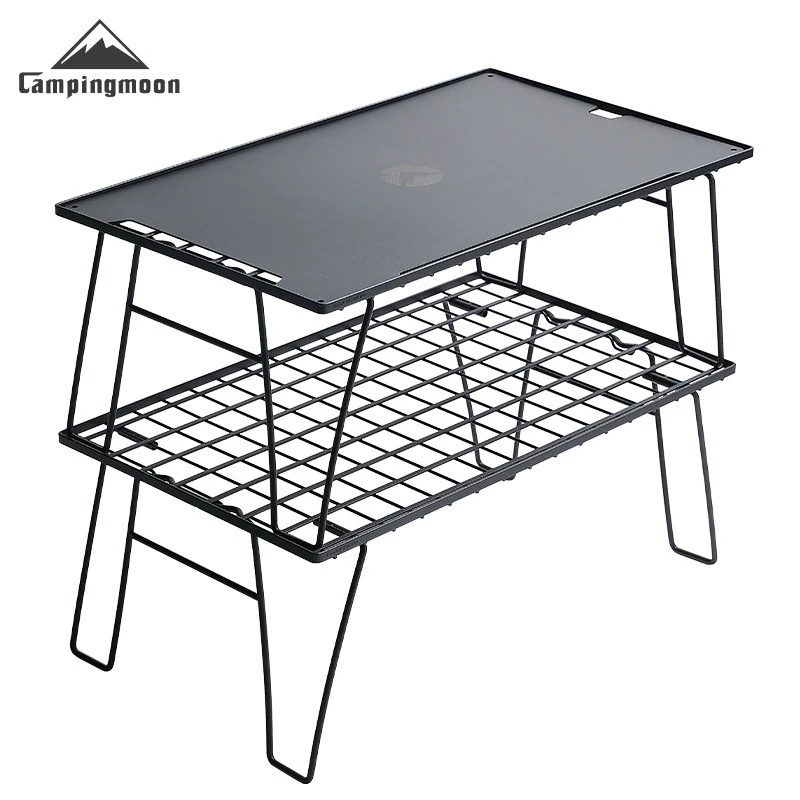 

CAMPINGMOON T-235-2TM легкий многофункциональный портативный складной столик для кемпинга на открытом воздухе с алюминиевой пластиной