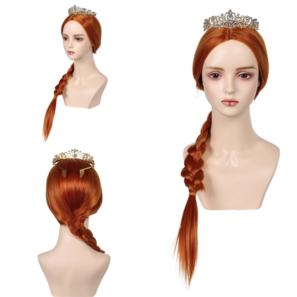 

Fantasia Princess Fiona Cosplay Wig Headband Heat Resistant Synthetic Hair Female Role Play Wigs Halloween Carnival Party Props