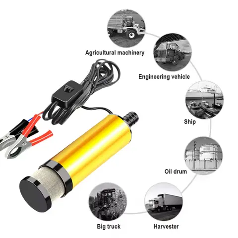38/51MM Juloljepump 12V pump diesel vatten bränsle överföringspump 12L/min dränkbart aluminiumlegeringshus 6 best sales 12V dieselpump - №2