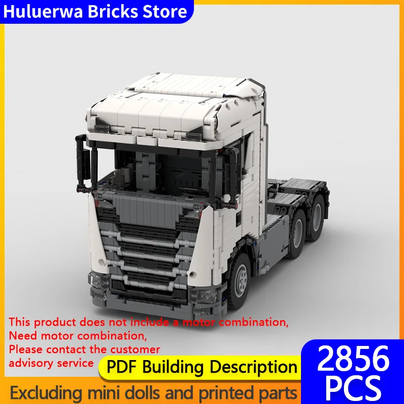 シティカーモデル MOC 組み立てブロック セミトレーラー トラクタートラック モジュール式 テクノロジーギフト ホリデー組み立て 子供のおもちゃセット