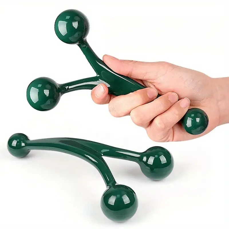

3-Head Manual Massager - Ergonomic Design for Neck, Shoulders & Feet - Portable Muscle Relief Tool for Home/Office/Gym - Durable massage roller body massager
