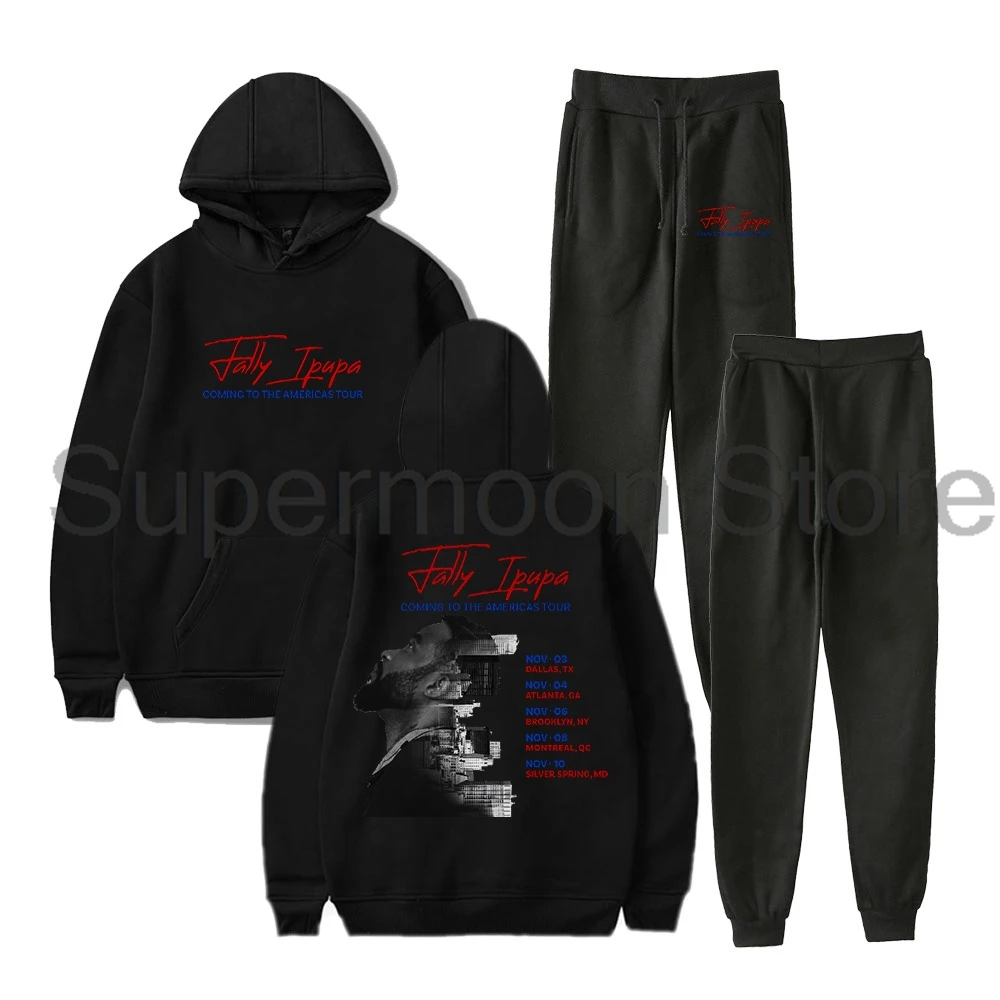 Fally Ipupa Coming to The Americas Tour 2024 Hoodies Jogger Pants Two Piece Set Sweatshirts+Sweatpants Women Men's Set