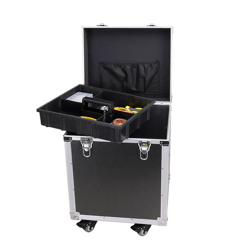 Large Wheeled Trolley Tool Box, Multi-purpose Storage Case for Furniture Touch-up Paint & Repair Supplies
