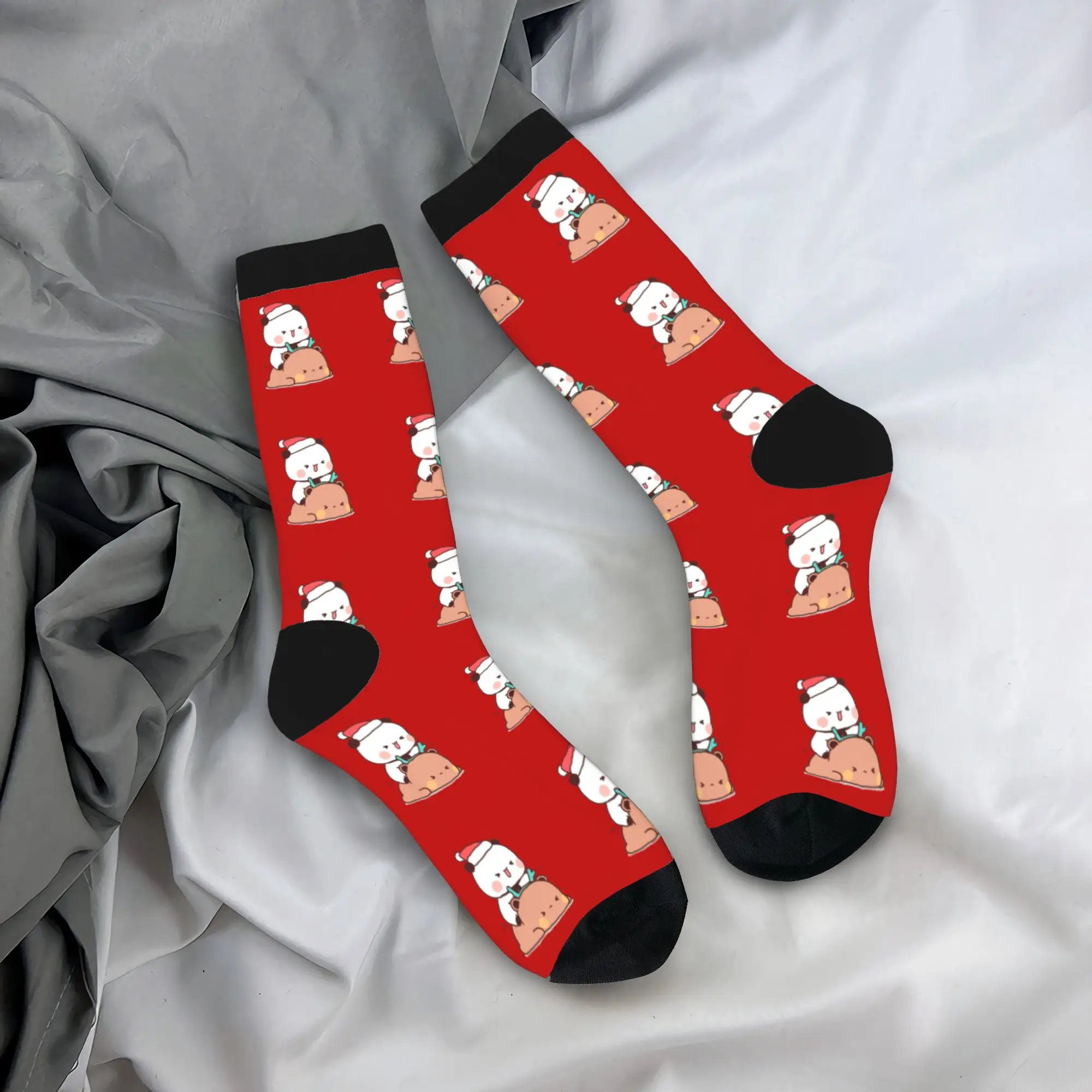 Winter Warm Fashion Unisex Bubu And Dudu Merry Christmas Socks Sweat Absorbing Middle Tube Socks