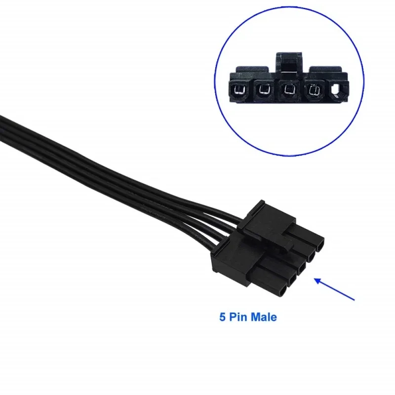 Cabo de alimentação IDE reto de 5 pinos para 3 Molex 4 pinos para Cooler Master V550, V650, V750, V850, V1000, V1300 V2 GOLD Modular Power 18AWG