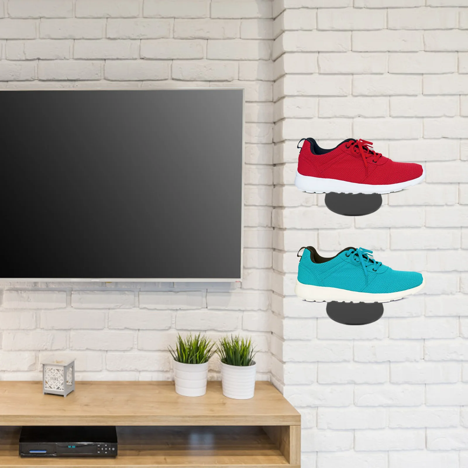 

Acrylic Sneaker St Home Shoe Racks Floating Storage Shoes Display Shelves Wall Decor Smooth Edge Durability