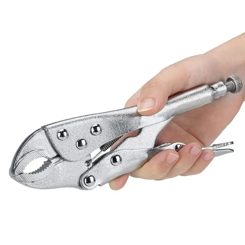 Locking Pliers 10 Inch Round Nose Adjustable Vice Grips Curved Jaw Welding Tool Nippers