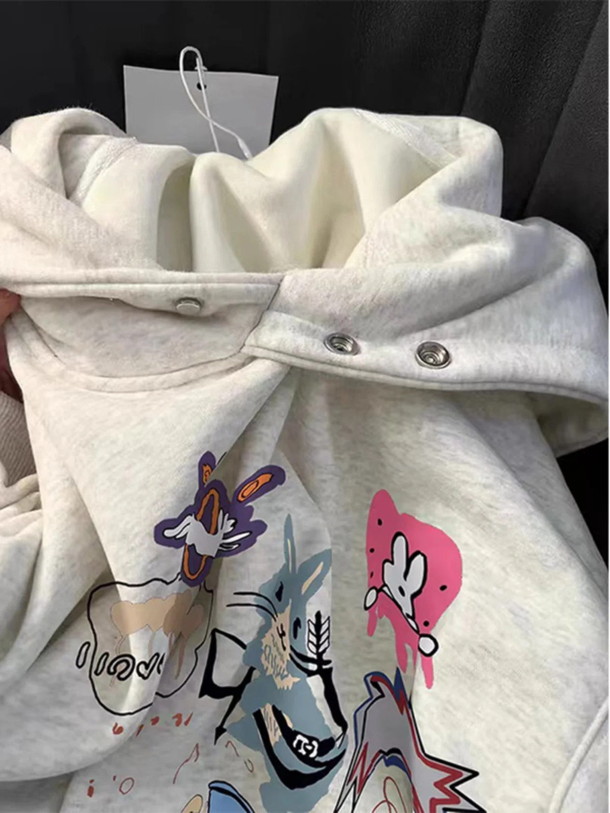 

Осень-зима, большой размер 300, мужская толстовка с капюшоном, повседневная, свободная, модная, тяжелая, с мультяшным дизайном, удобная посадка