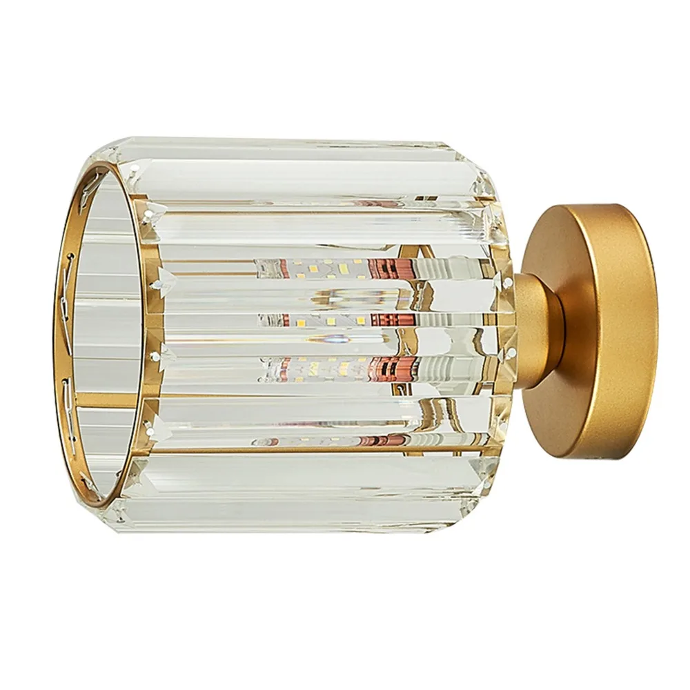 Sparkling Crystal Ceiling Light AC 85-265V E26/E27 Close to Ceiling Lamp Surface Mounted Gold Finish Ceiling Lamp Living Room