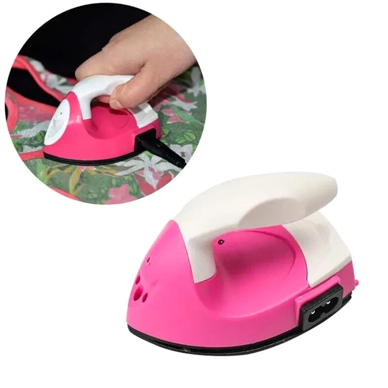 Children's Handmade DIY Electric Iron,Creative Mini Iron Name Sticker Special Iron Small Iron Sewing Tools.US Plug